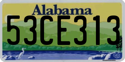 AL license plate 53CE313