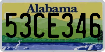 AL license plate 53CE346
