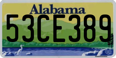 AL license plate 53CE389