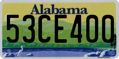 AL license plate 53CE400