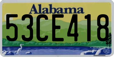AL license plate 53CE418
