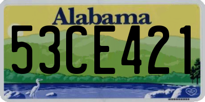 AL license plate 53CE421