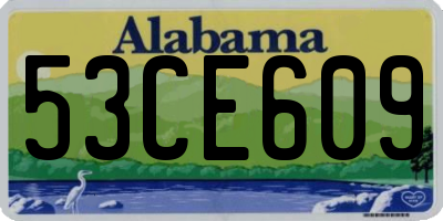 AL license plate 53CE609