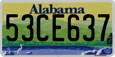 AL license plate 53CE637