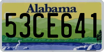 AL license plate 53CE641