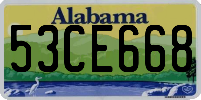 AL license plate 53CE668