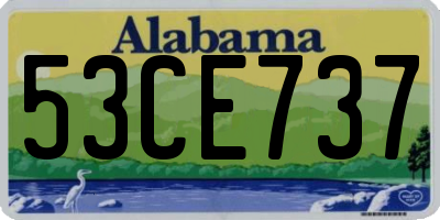 AL license plate 53CE737