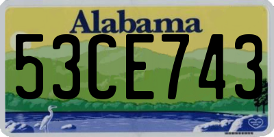 AL license plate 53CE743