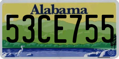 AL license plate 53CE755