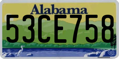 AL license plate 53CE758
