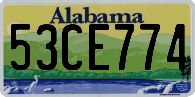 AL license plate 53CE774