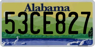 AL license plate 53CE827