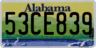 AL license plate 53CE839