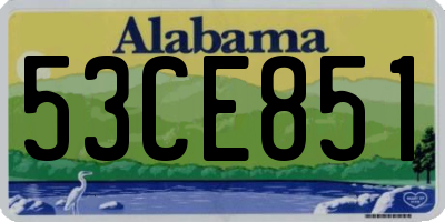 AL license plate 53CE851