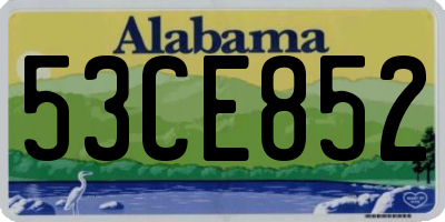 AL license plate 53CE852