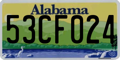 AL license plate 53CF024