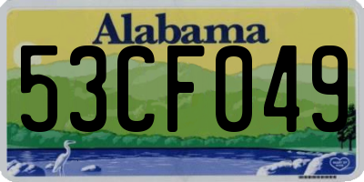 AL license plate 53CF049