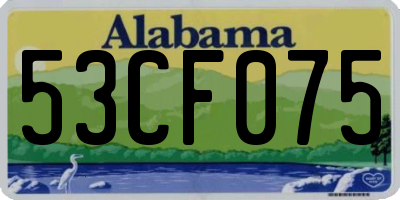 AL license plate 53CF075