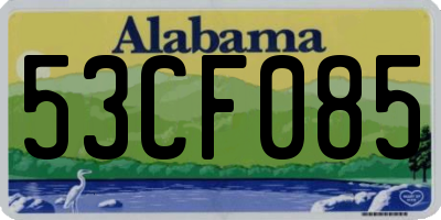 AL license plate 53CF085