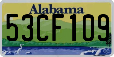 AL license plate 53CF109