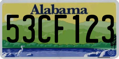 AL license plate 53CF123