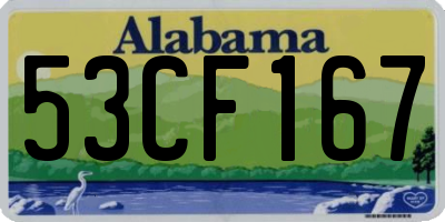 AL license plate 53CF167