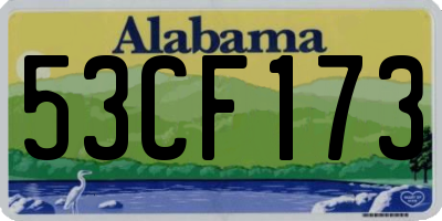 AL license plate 53CF173