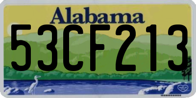 AL license plate 53CF213