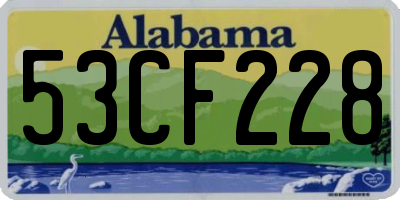 AL license plate 53CF228