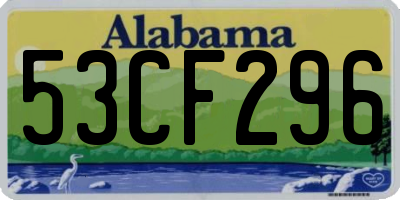 AL license plate 53CF296