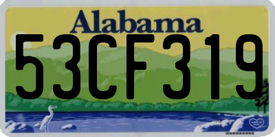 AL license plate 53CF319