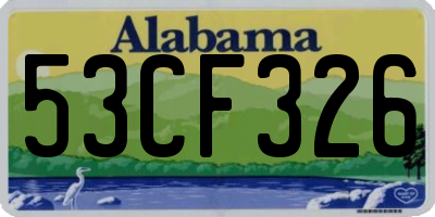 AL license plate 53CF326
