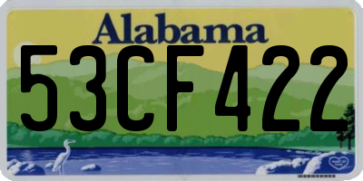 AL license plate 53CF422