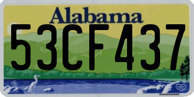 AL license plate 53CF437
