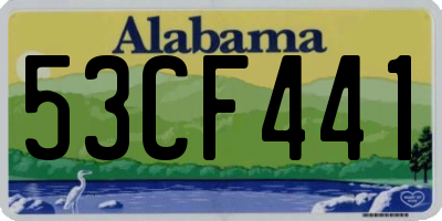 AL license plate 53CF441