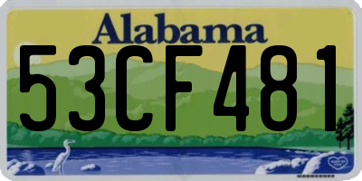 AL license plate 53CF481