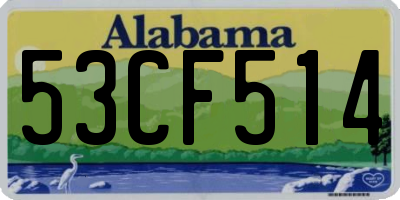 AL license plate 53CF514