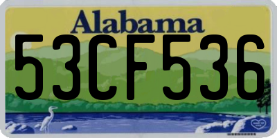 AL license plate 53CF536