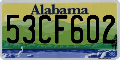AL license plate 53CF602