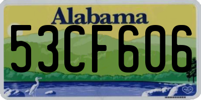 AL license plate 53CF606