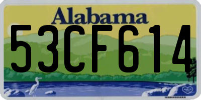 AL license plate 53CF614