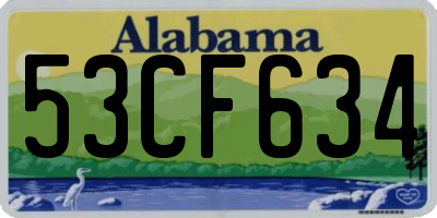 AL license plate 53CF634