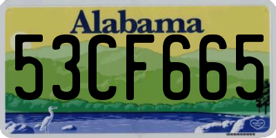 AL license plate 53CF665