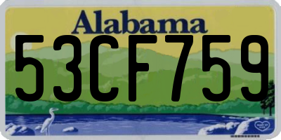 AL license plate 53CF759
