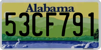 AL license plate 53CF791