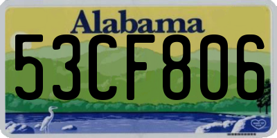 AL license plate 53CF806