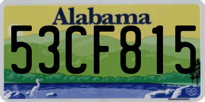 AL license plate 53CF815