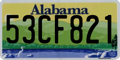 AL license plate 53CF821