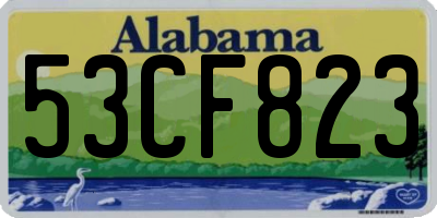 AL license plate 53CF823