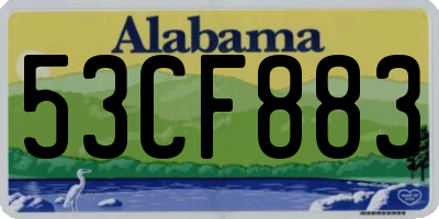 AL license plate 53CF883
